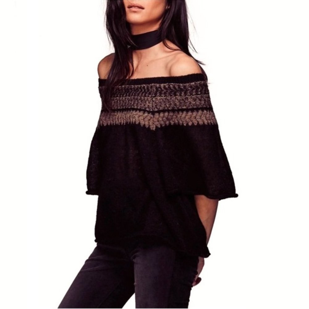 Free People Loch Lomond Flutter Sleeve Sweater
